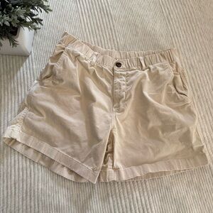 Men's Tan Flat Front Shorts